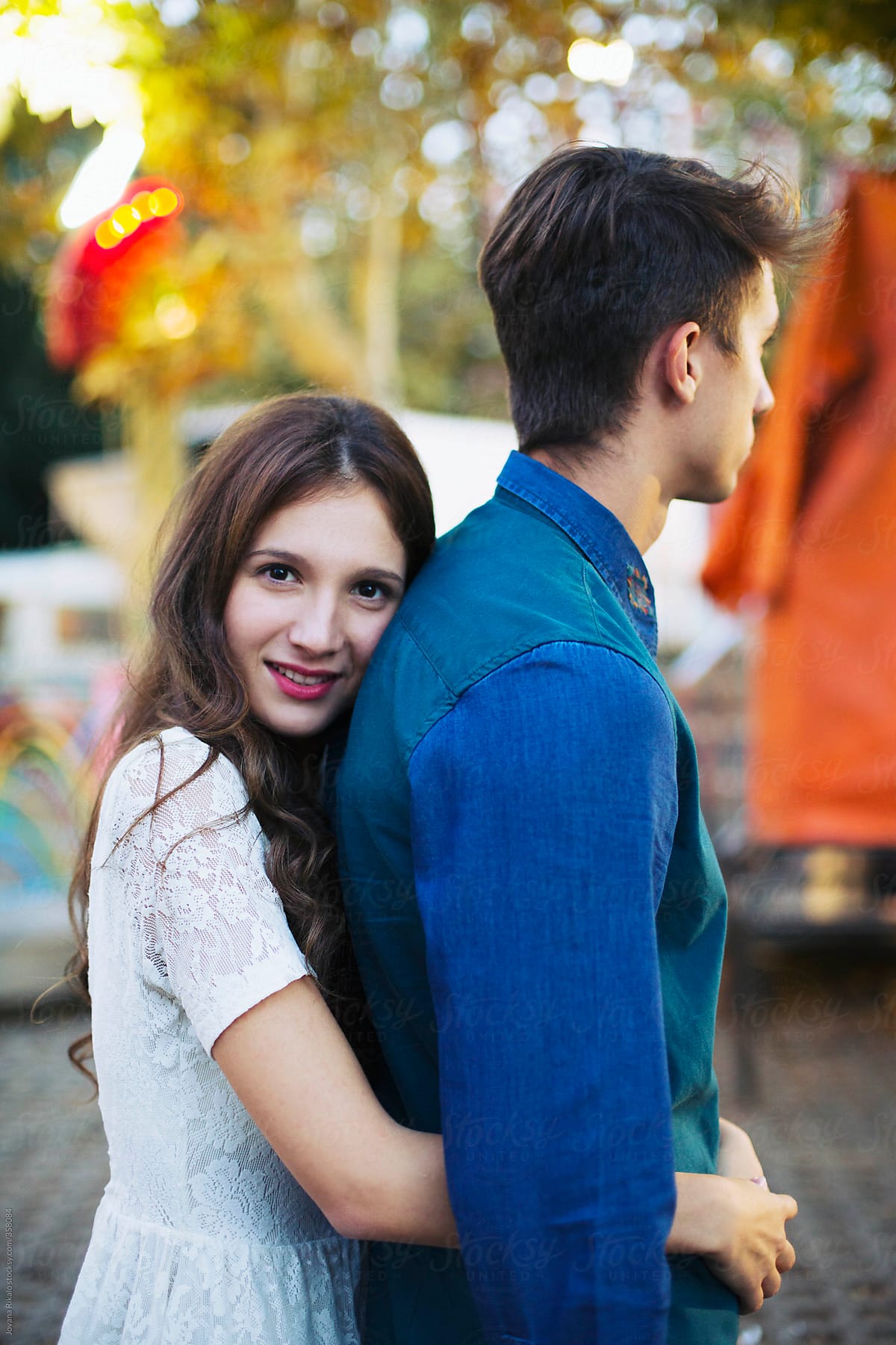 Young couple at the carnival