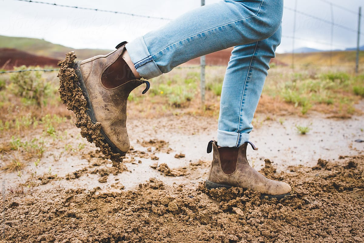 Very muddy boots