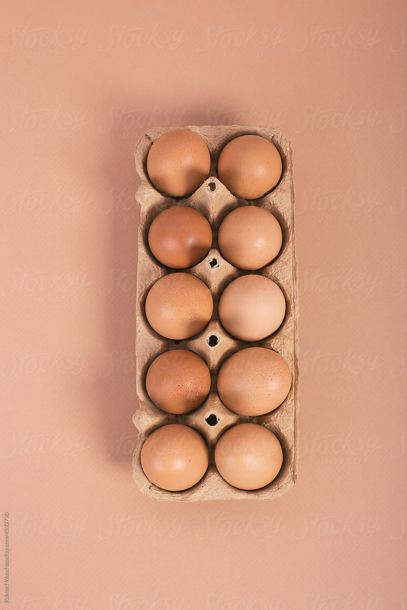 Eggs in a carton box