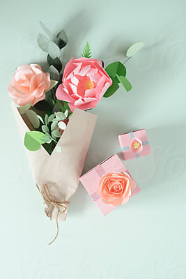 Wrapping Paper Flowers Bouquet by Stocksy Contributor Alita . - Stocksy