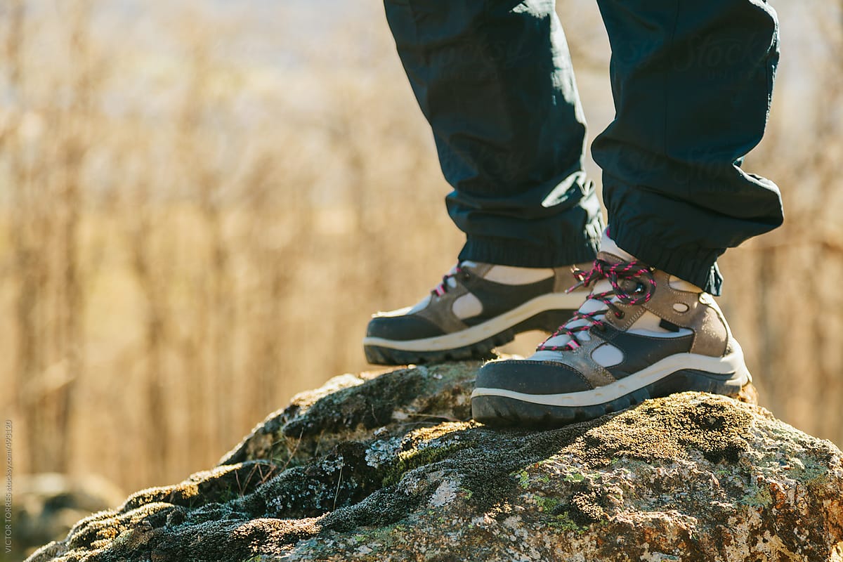 Close View of a Hiker Boots