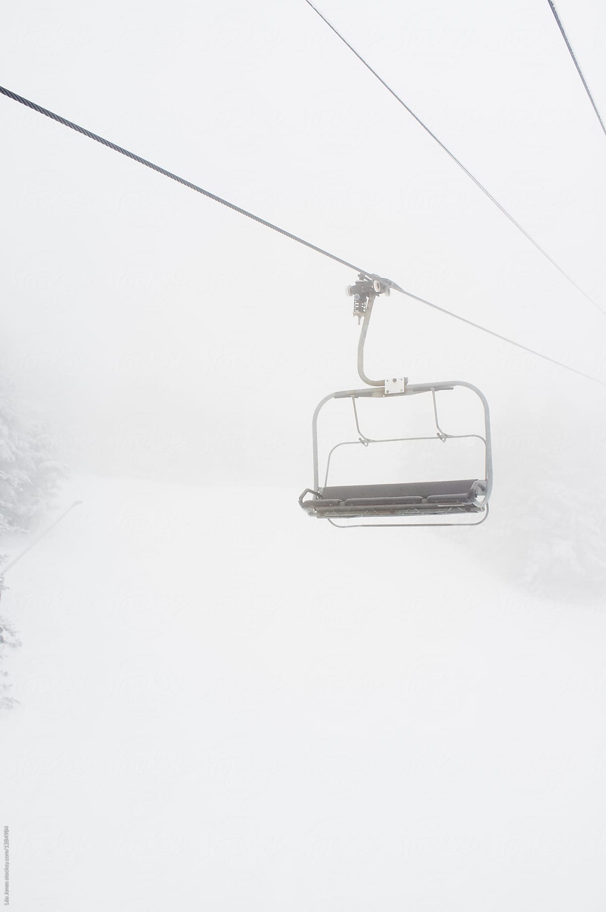 empty ski chairlift