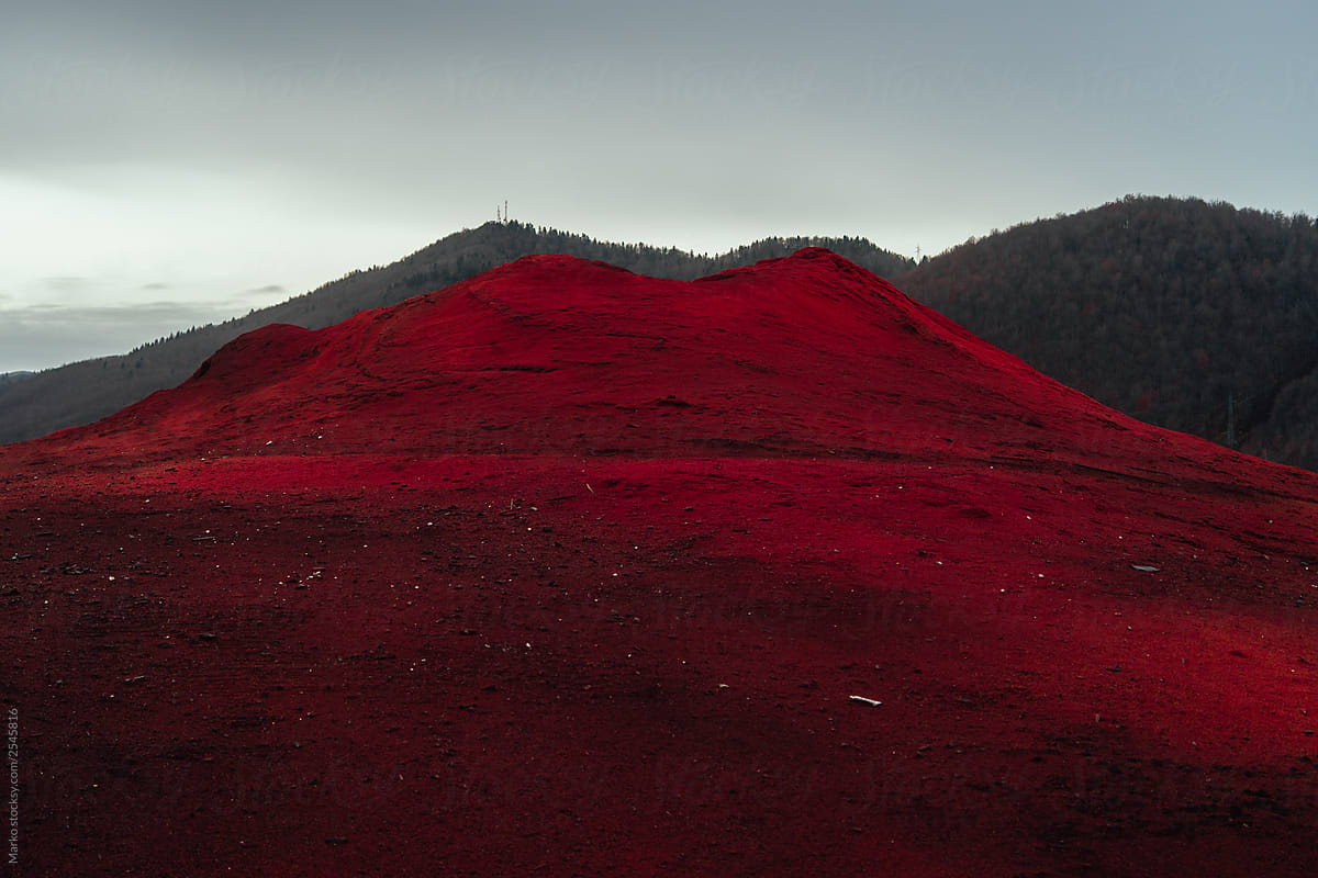 Red mountain soil earth weird nature