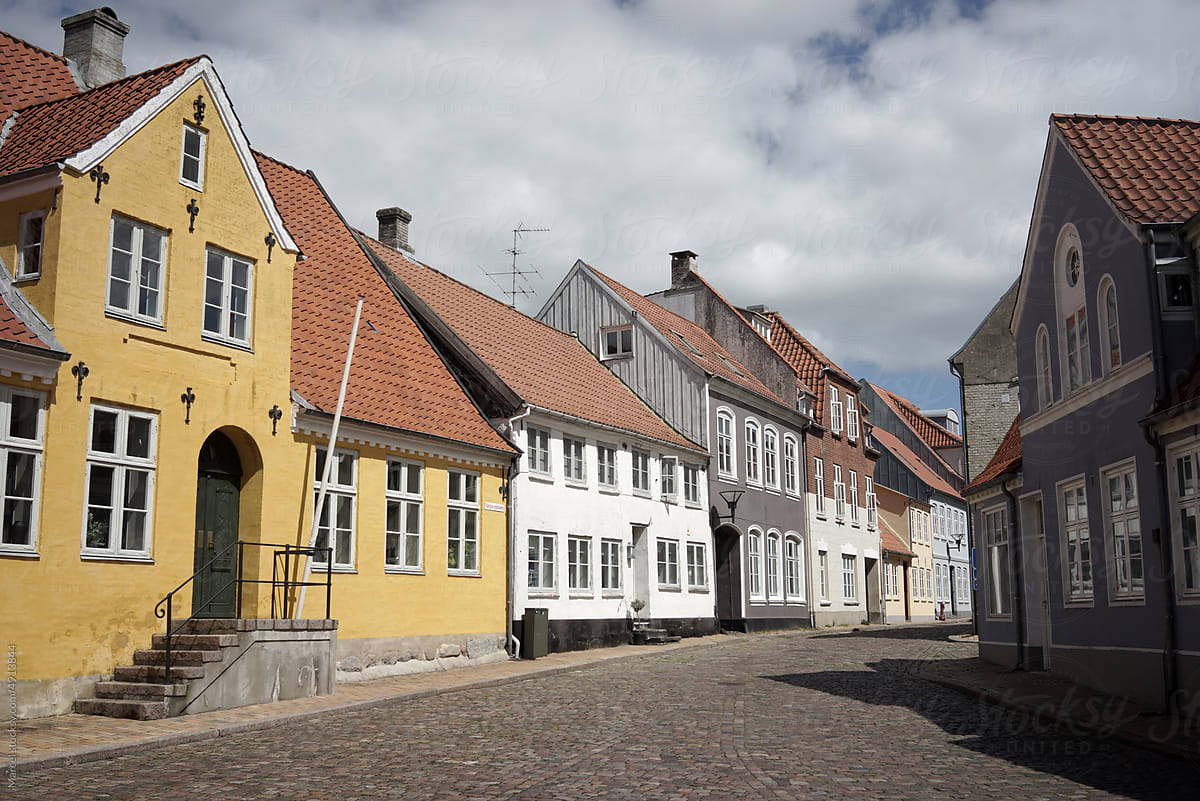 Pretty street in Denmark