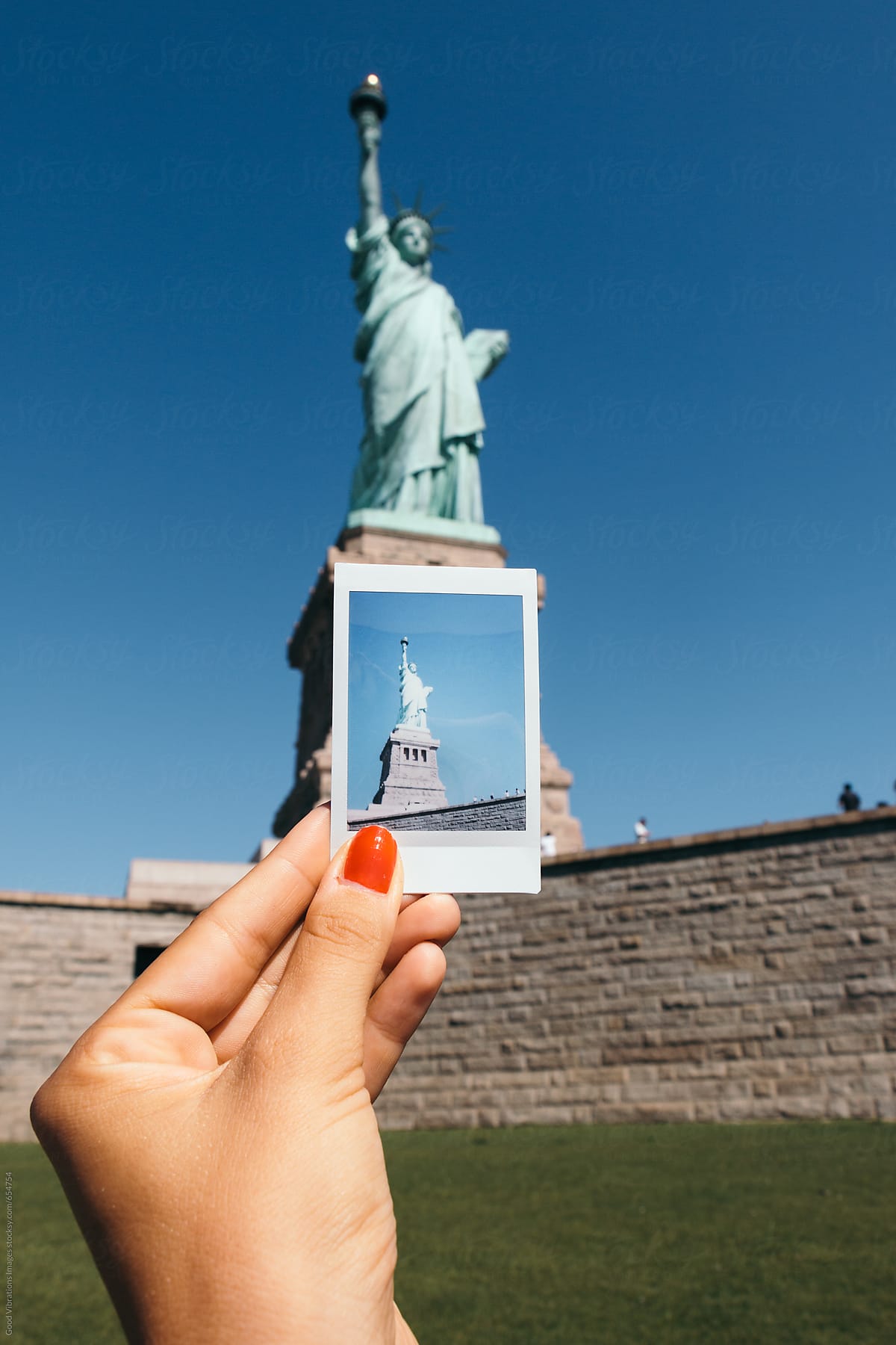 Polaroid at the Statue of Liberty