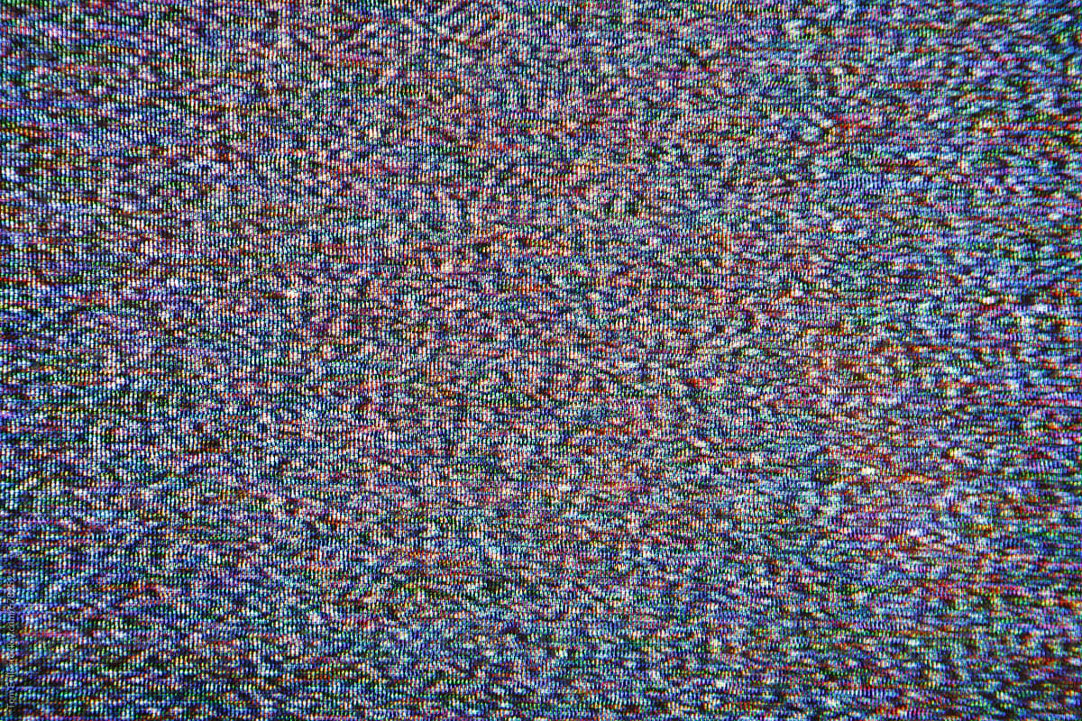 Static and noise on an old TV screen