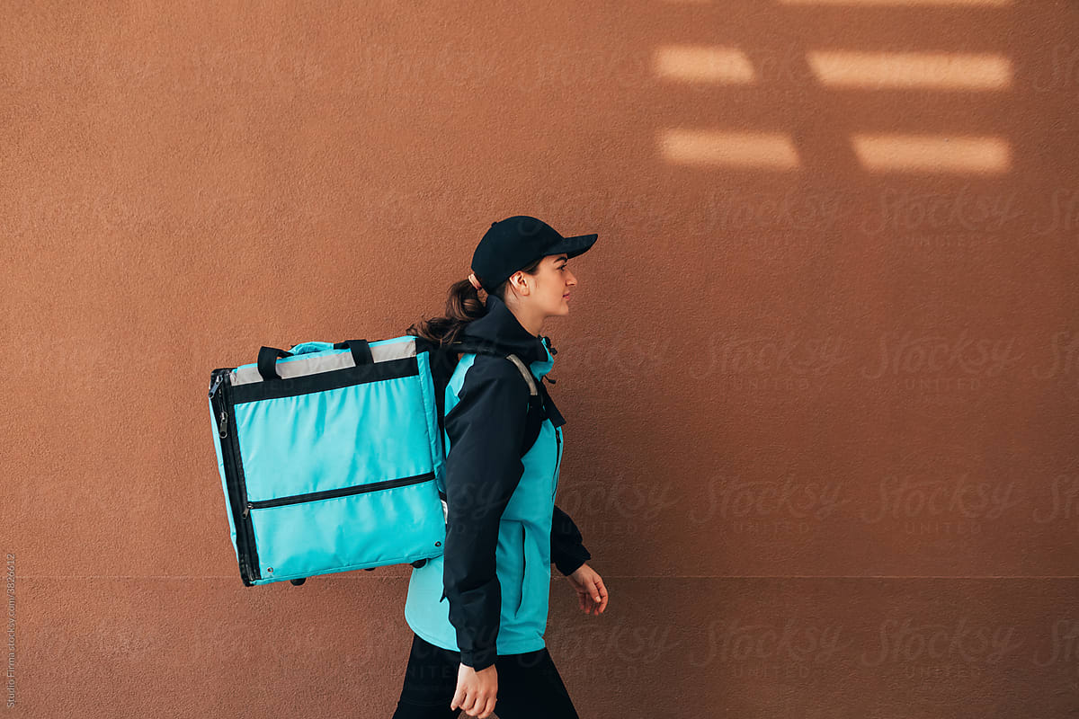 Delivery Girl with Delivery Bag