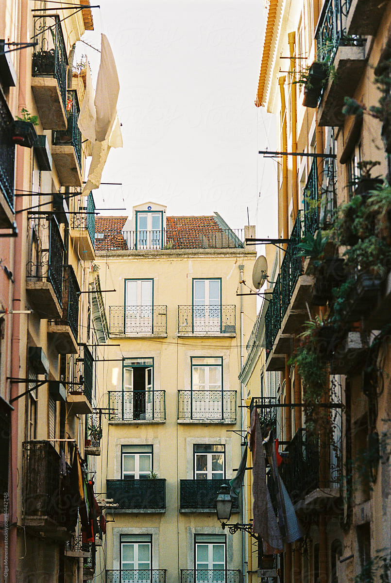 Portuguese buildings in residential neighbourhood