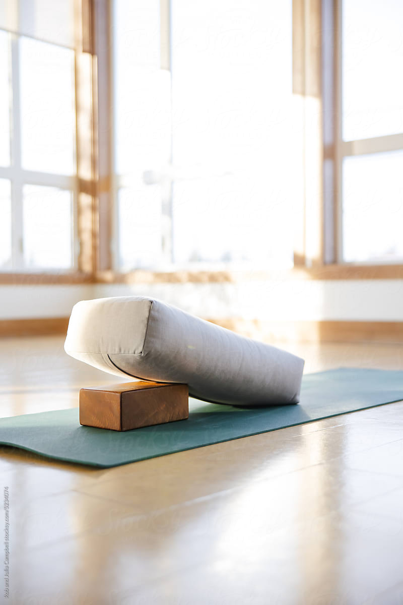 Yoga pillow and block.