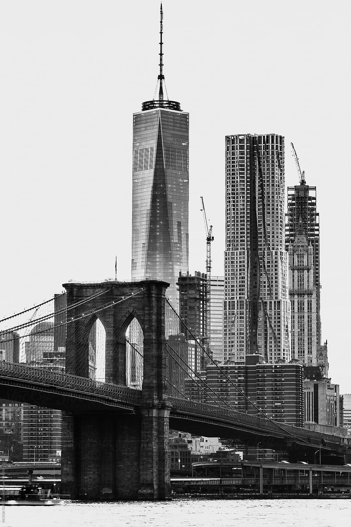 Brooklyn Bridge and East River, New York
