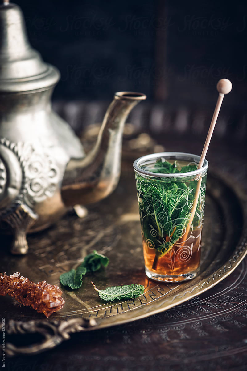 Drink: Moroccan green tea with mint and brown sugar