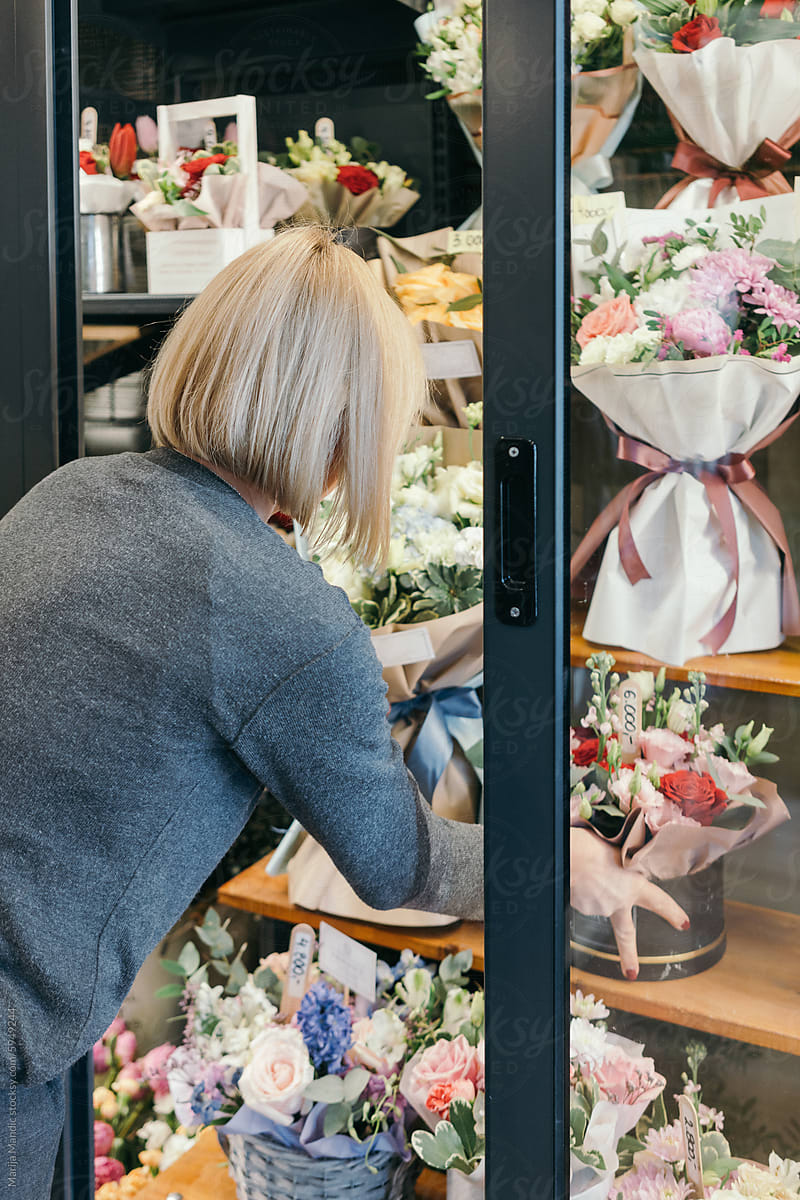 Florist at flower shop
