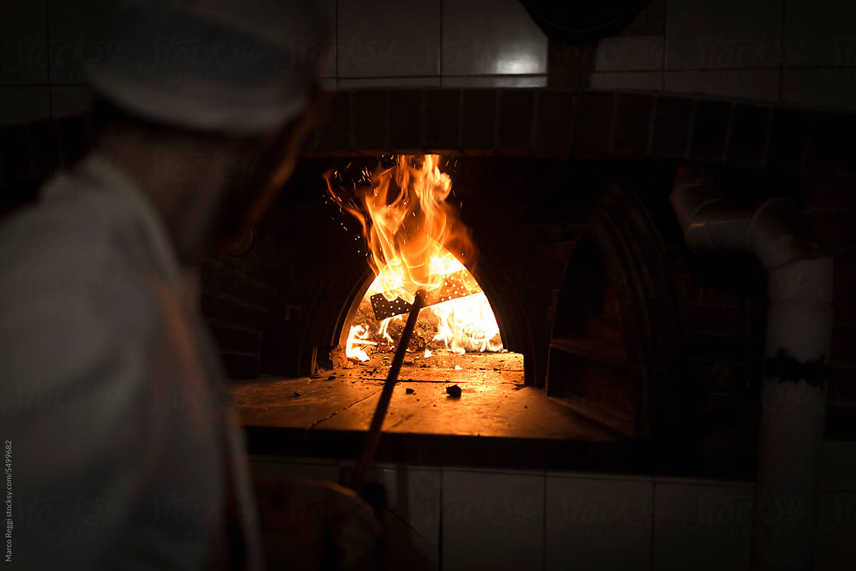 bake bread in the wood oven