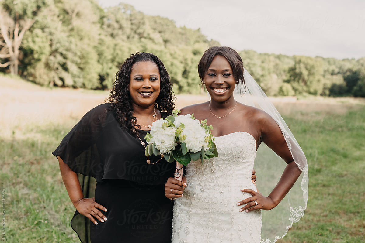 Mother and Daughter on Wedding Day