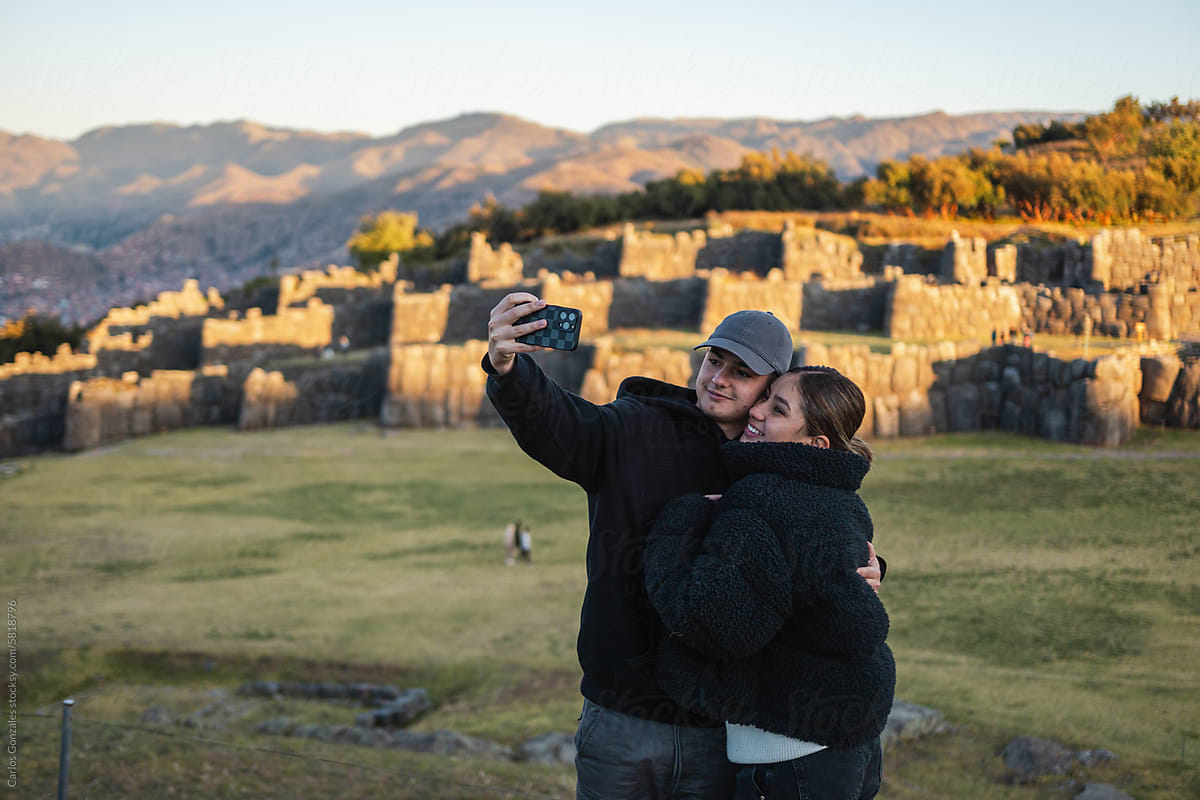 Tourist Couple in Cusco Peru