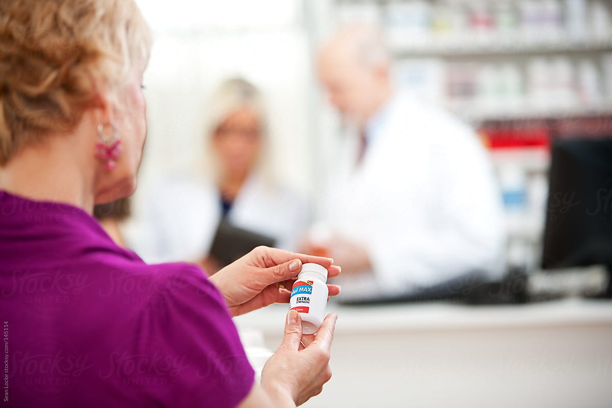 Pharmacy: Focus on Medicine Bottle Label