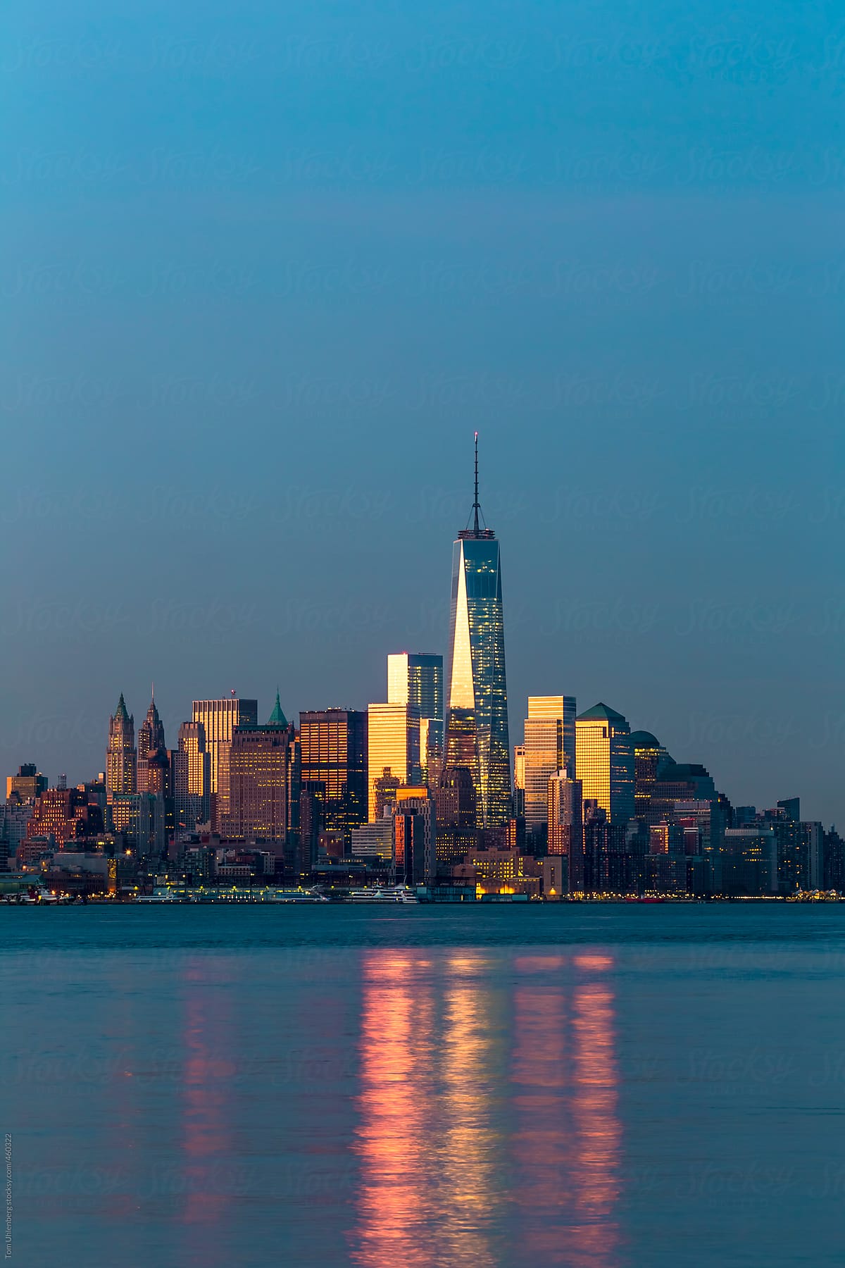 New York City - Lower Manhattan Skyline at the Break of Dawn
