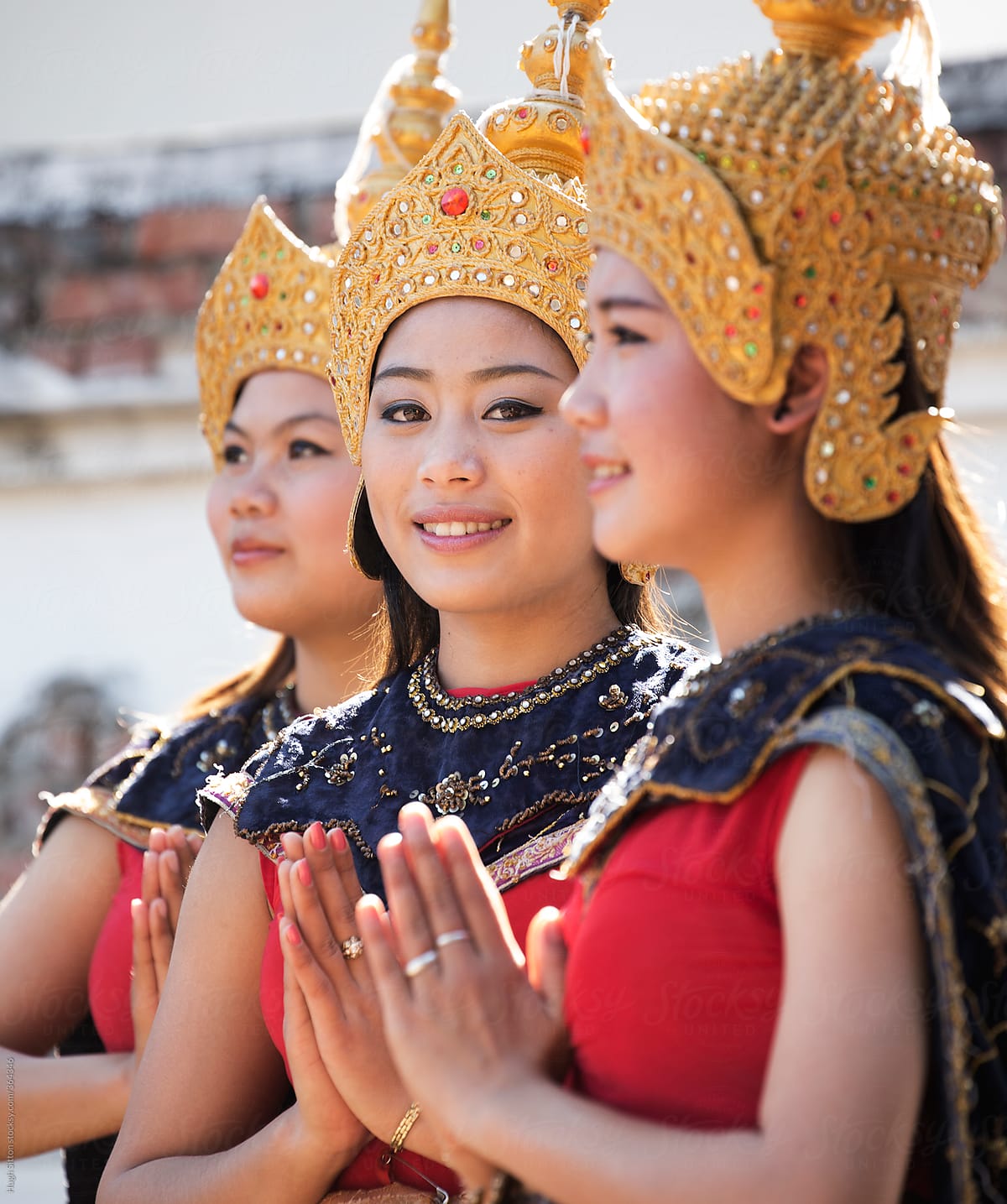 Three female Laos dancers.