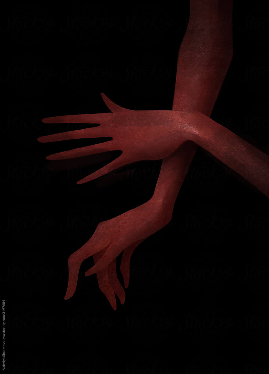 Red hands illustration