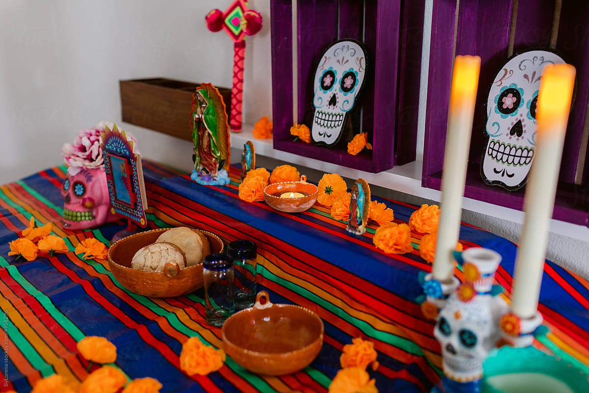 Altar of offerings Mexican style