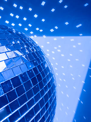 disco ball background blue