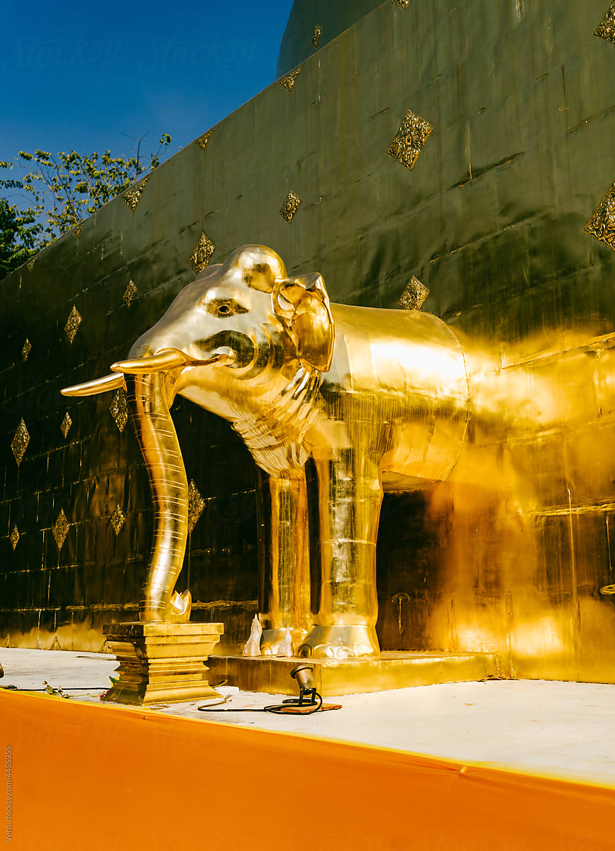 Golden Elephant at Wat Phra Singh