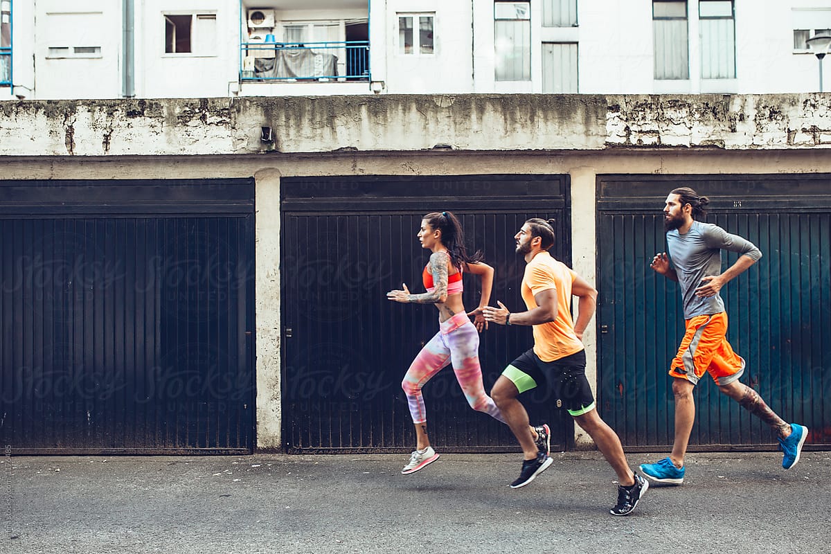 Athletes Running Together By Stocksy Contributor Lumina Stocksy