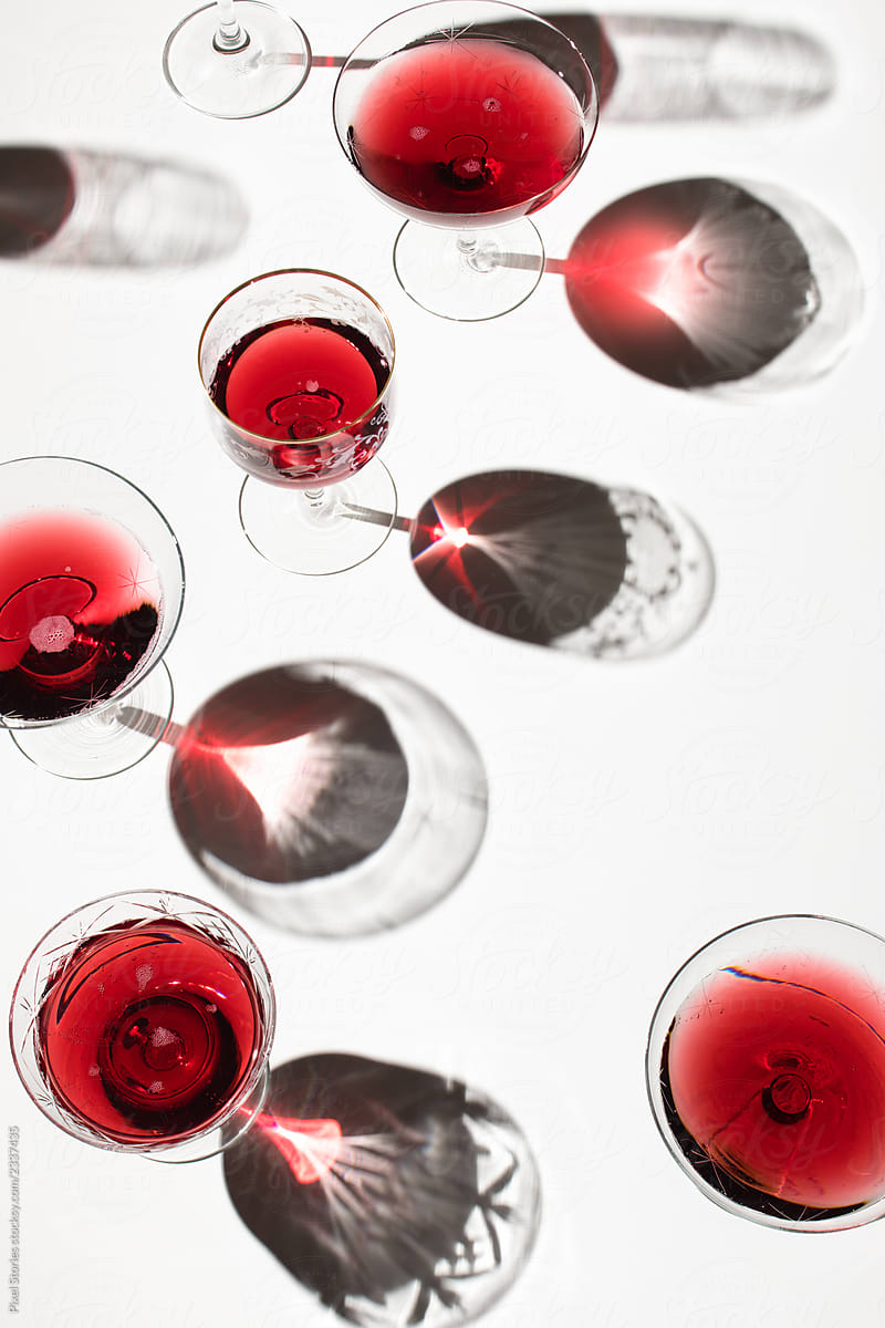 Red Champagne Glasses By Stocksy Contributor Pixel Stories Stocksy