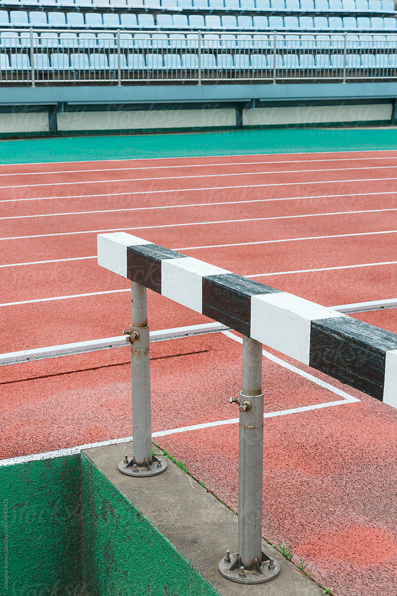 Track and Stripe Hurdle in the Stadium.