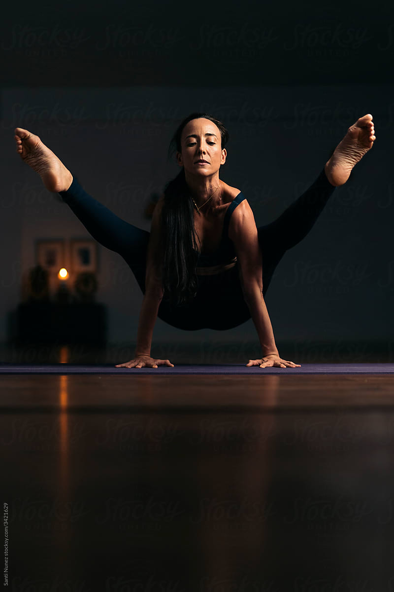 Strong Woman Doing Yoga
