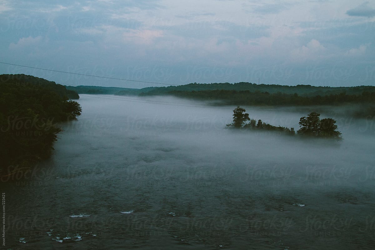 Misty river fog