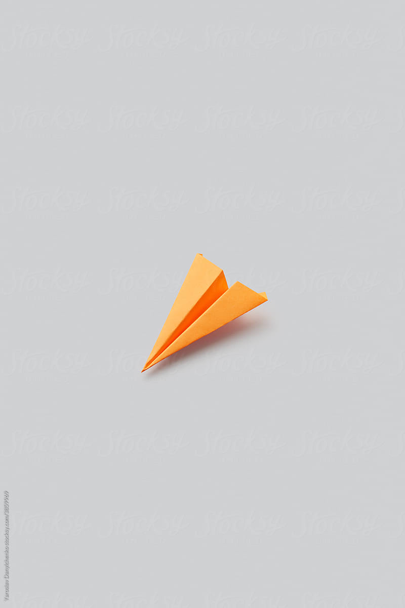 Orange paperplane