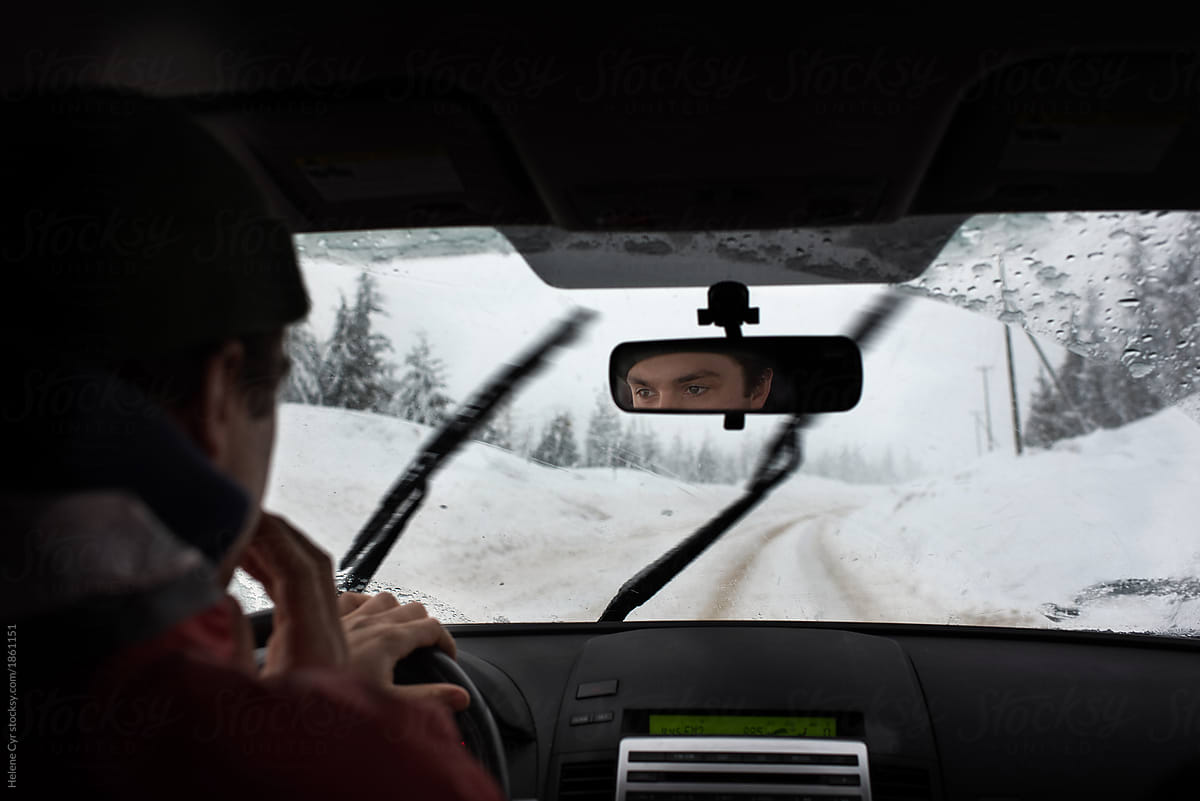 Driving on snowy road