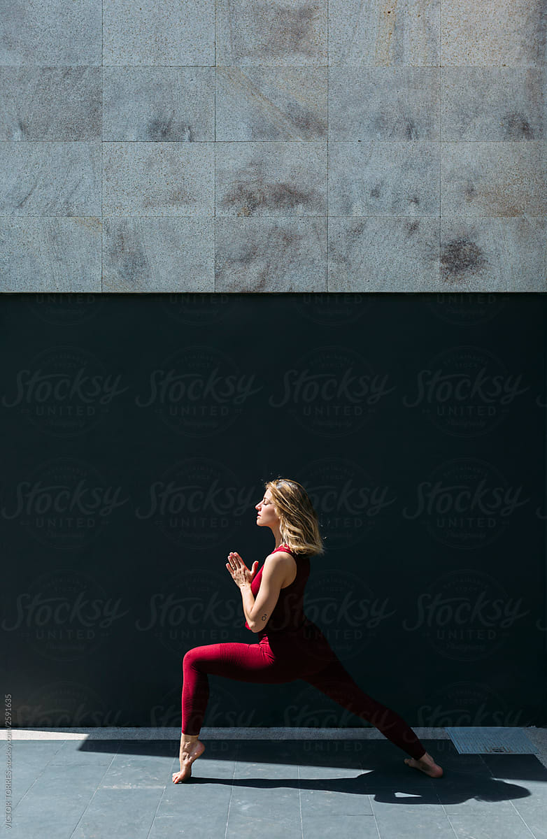 Beautiful young woman doing yoga postures