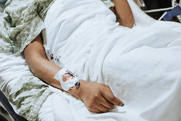 Intravenous Therapy IV Bag In Hospital by Stocksy Contributor Leah  Flores - Stocksy