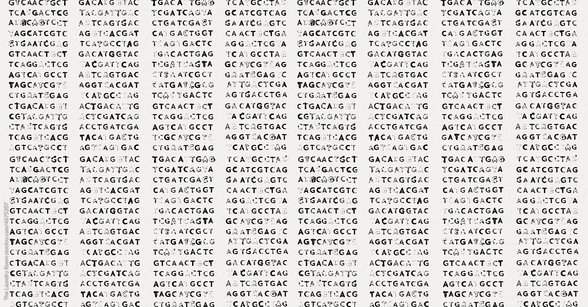 GATC letters for biotech genetics and genomics in a sequence of ten