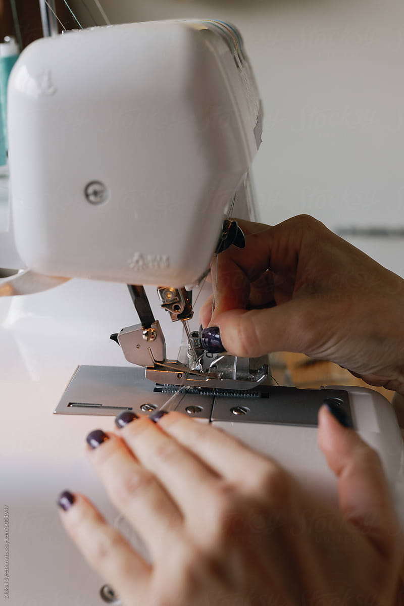 Anonymous sewing machine thread work