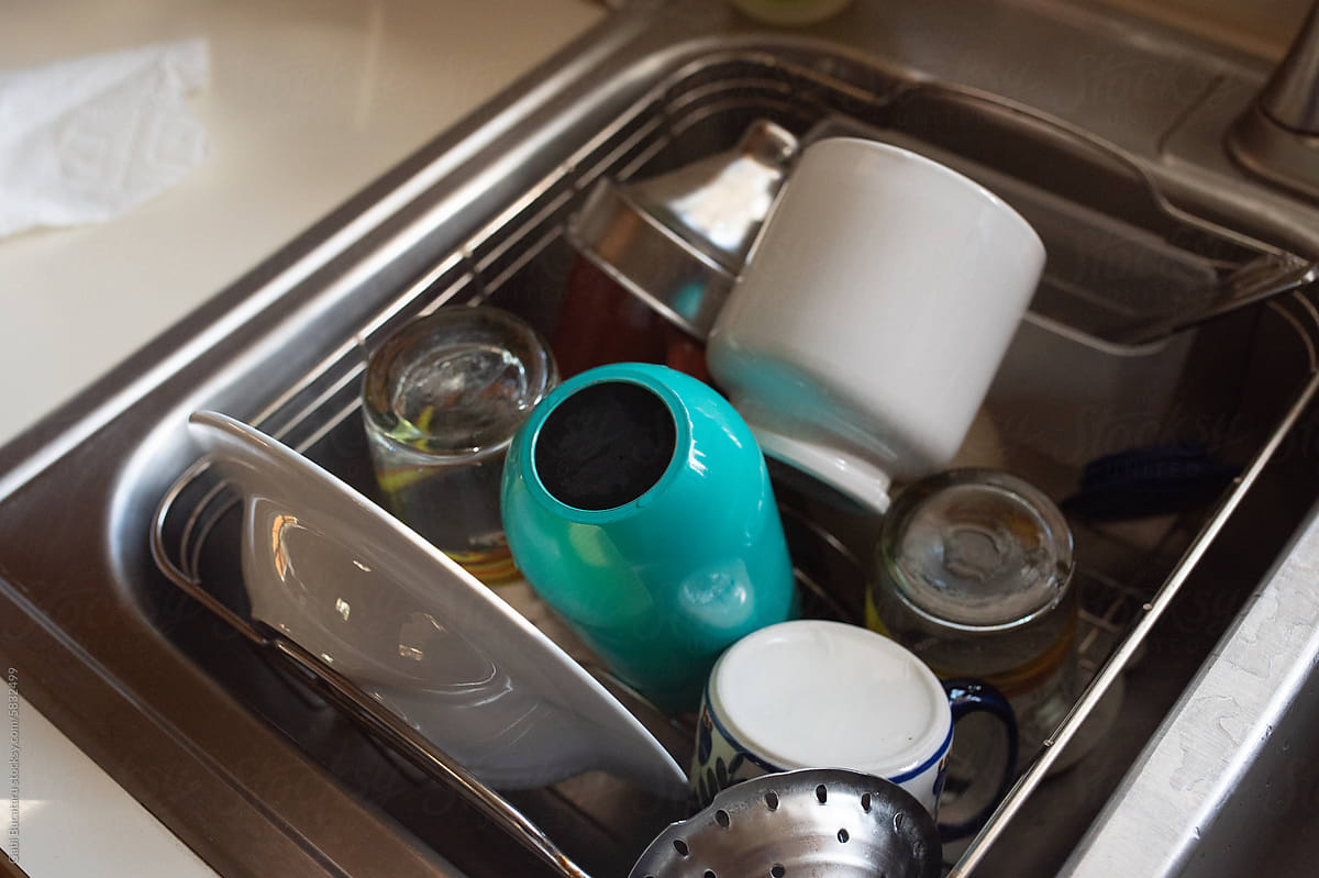Dishes in a sink