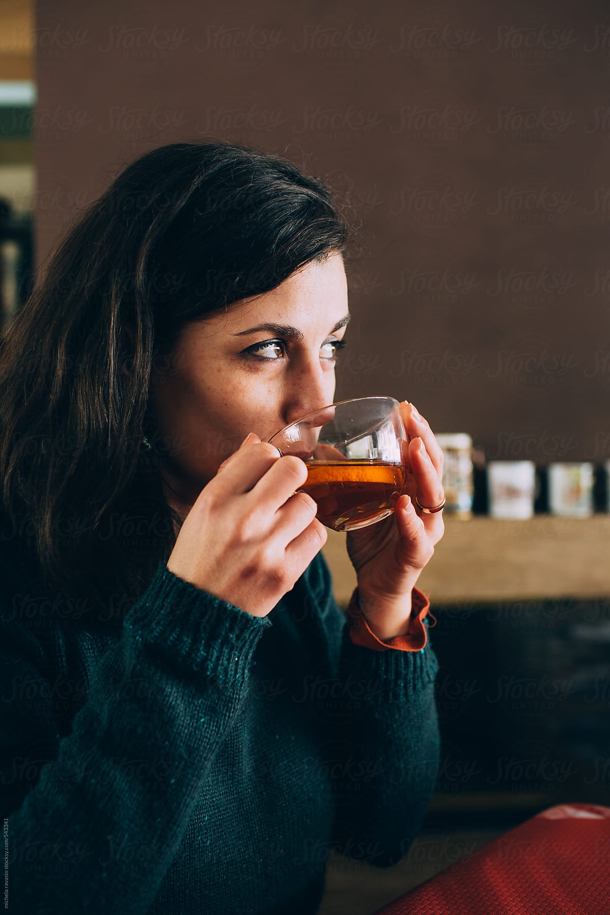 Beautiful Woman Drinking A Cup Of Tea By Stocksy Contributor Michela