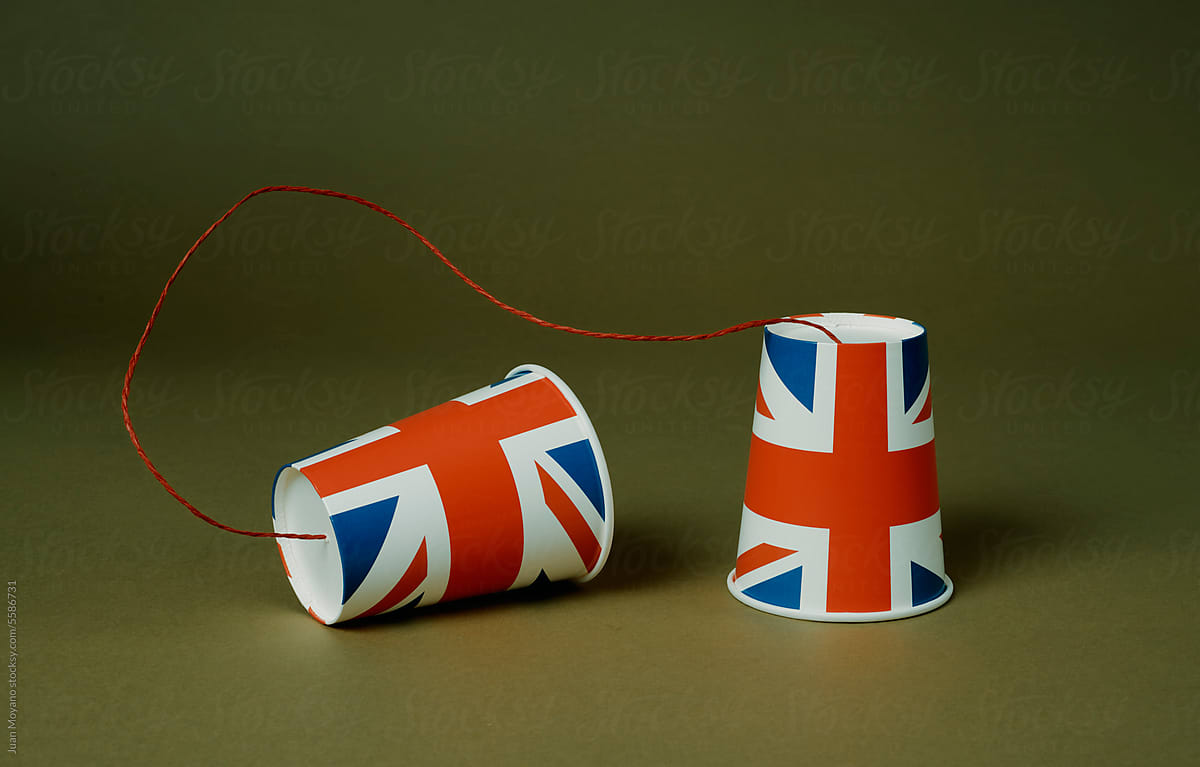 homemade british string telephone