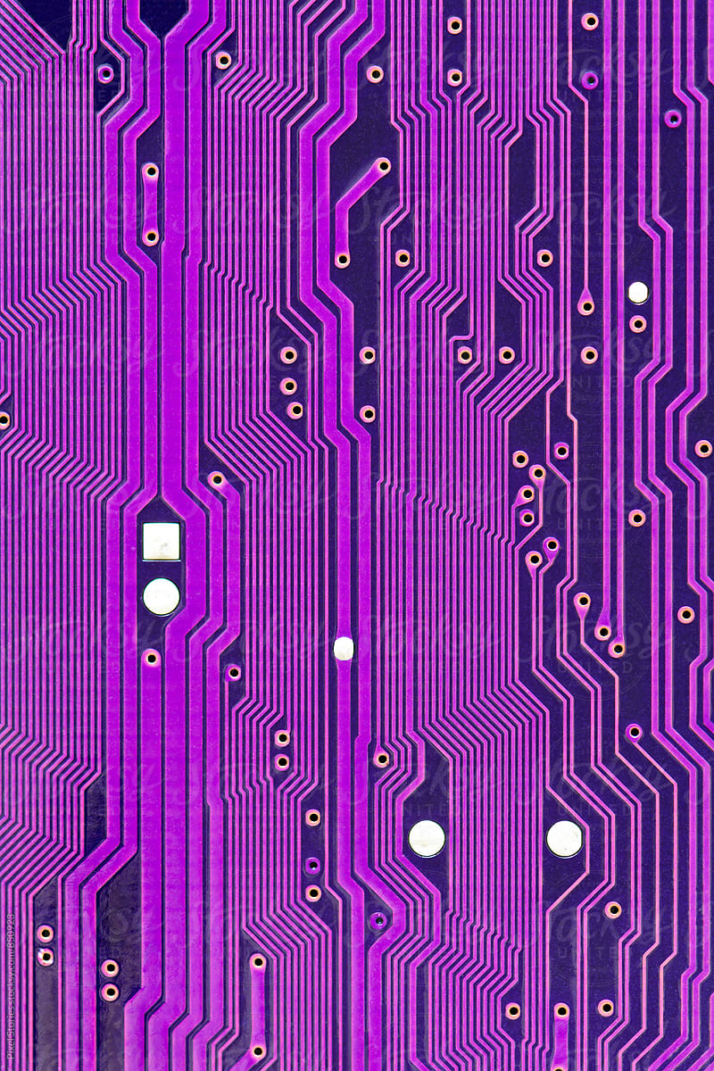 Purple printed circuit board macro