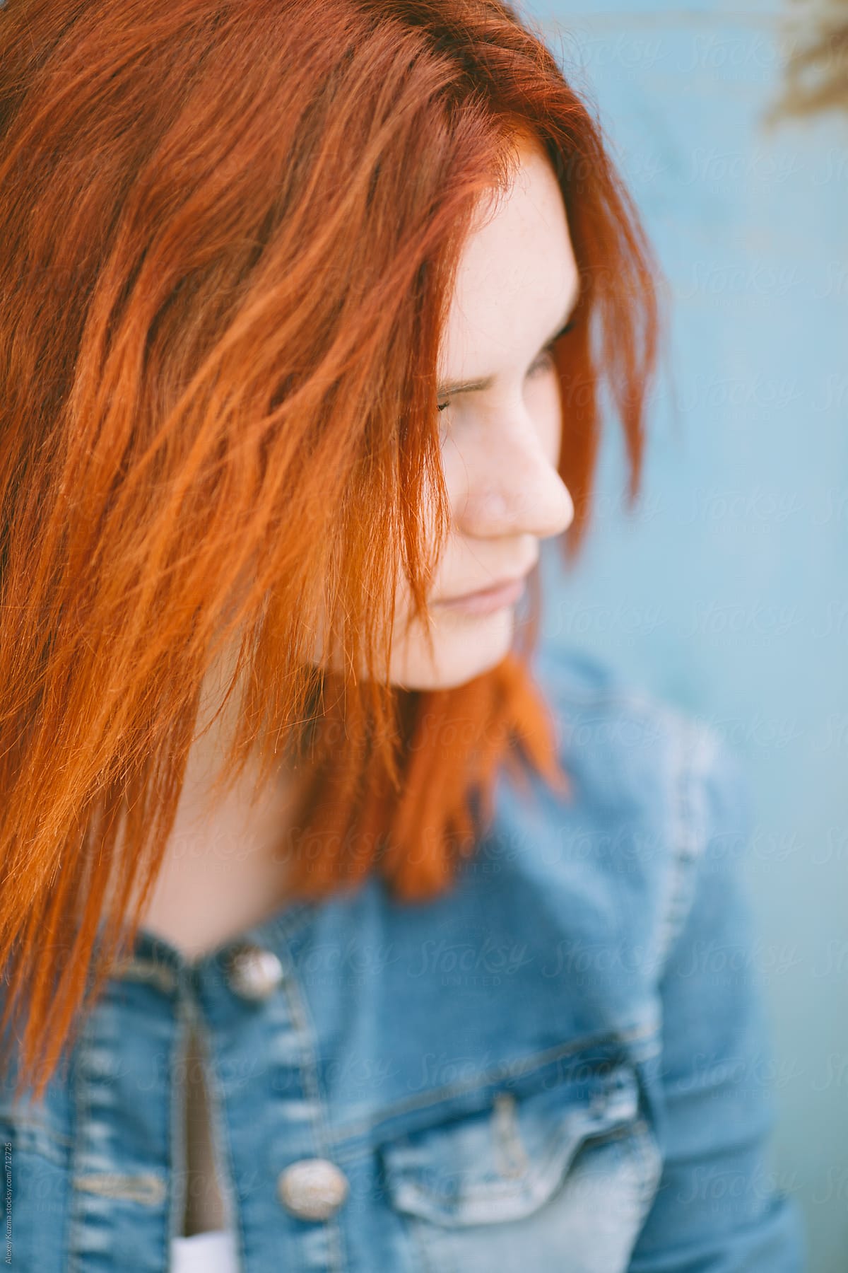 Woman With Red Hair By Alexey Kuzma