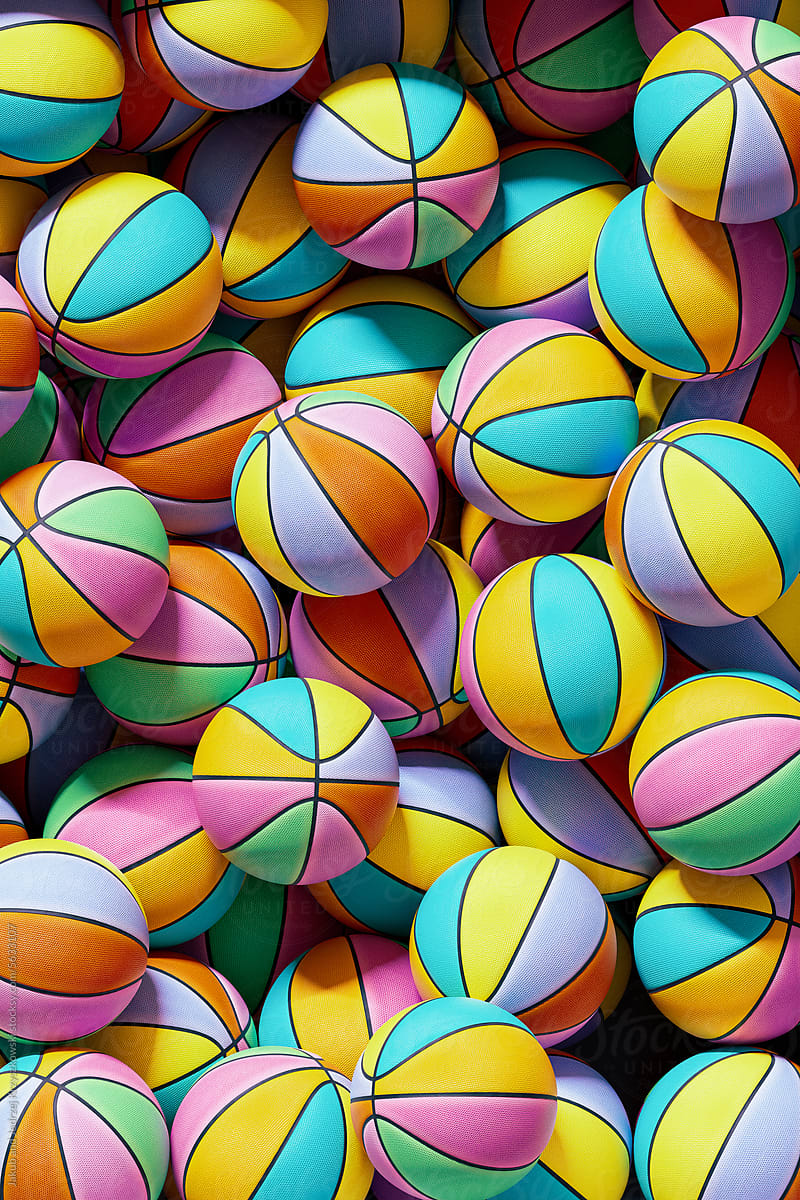 Colorful Basketball Background