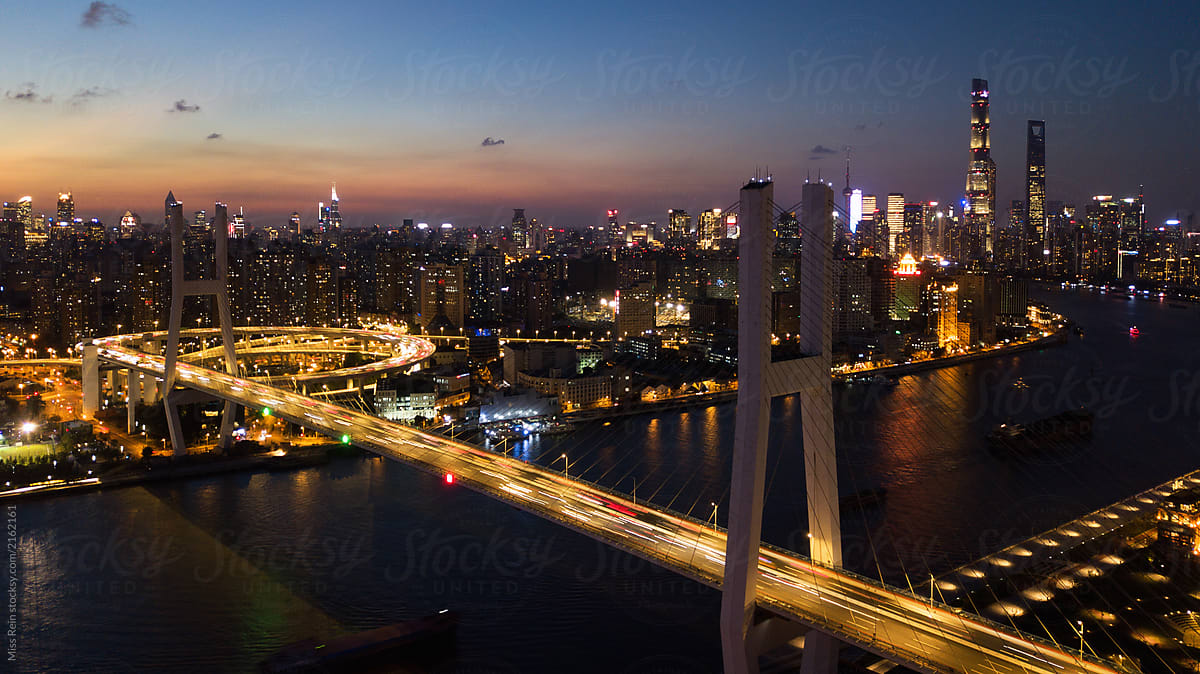 Shanghai landmark night