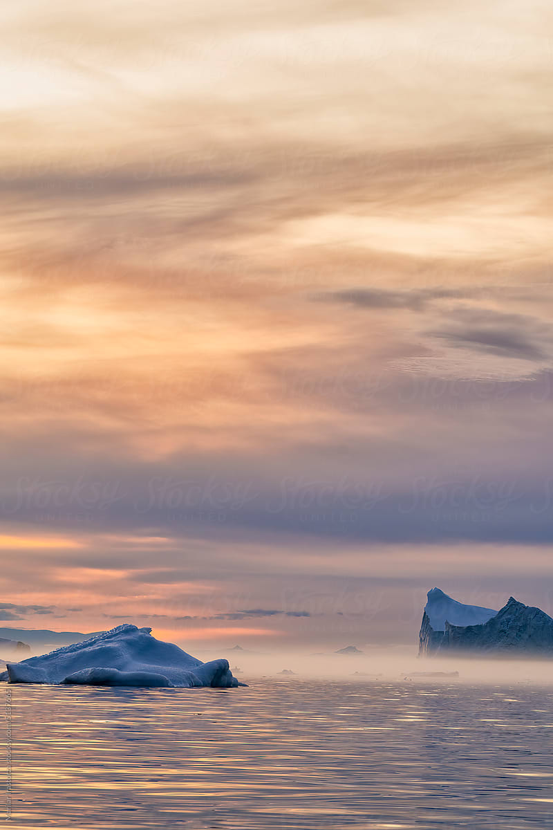 Foggy Icebergs