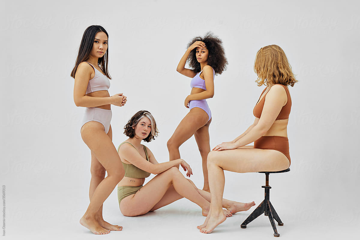 Diverse Female Models In Underwear by Stocksy Contributor Ivan