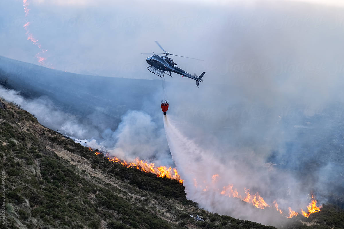 Firefighting aircraft attending a bushfire