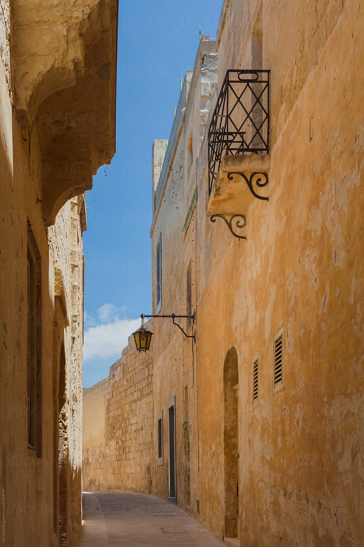 Typical Street in Mdina - former capital city of Malta