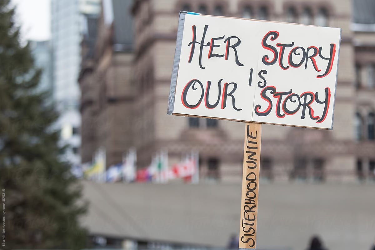 Women\'s March Toronto, Her Story is Our Story Protest Sign