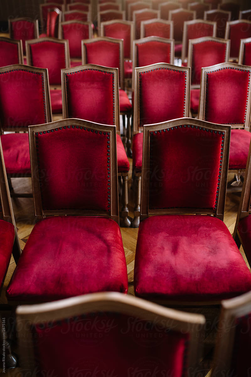 Red chairs indoors